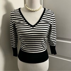 H&M | vintage black and white stripe sweater | size 8
